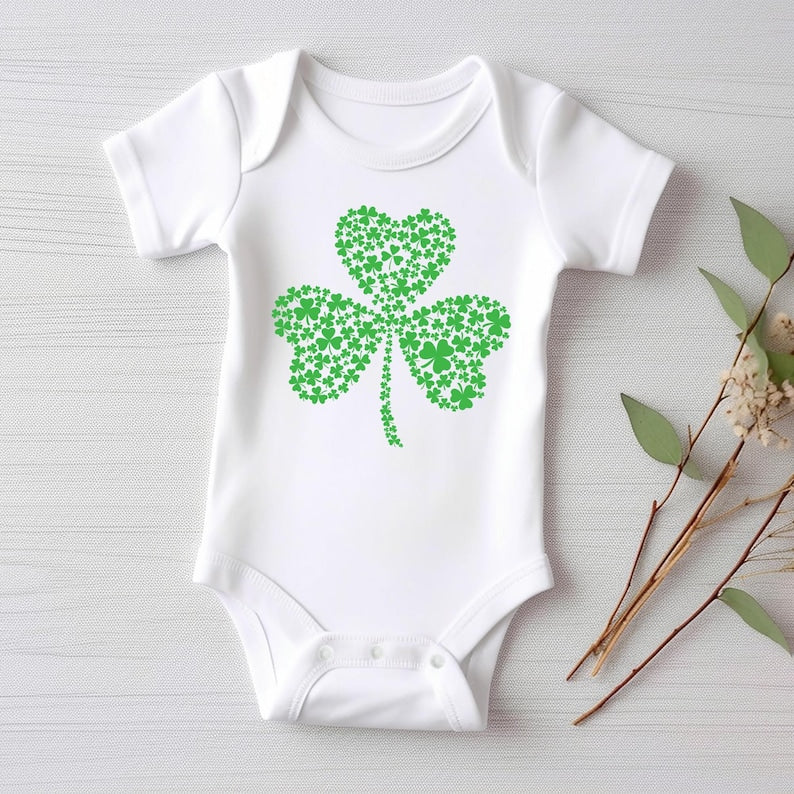 Irish Shamrock St Patrick's Day Baby Shirt, Irish Pride St Patrick's Day Outfit