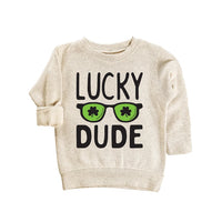 Lucky Dude St. Patrick's Day Baby Sweatshirt, Fun St. Paddy's Gift