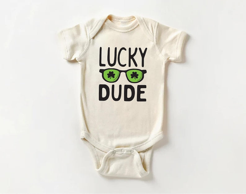 Lucky Dude St. Patrick's Day Baby Sweatshirt, Fun St. Paddy's Gift