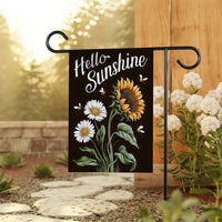 Daisy Sunflower Hello Sunshine Garden Flag, 12x18 Inch Double Sided, Summer Seasonal Flag, Holiday Flag, Welcome Flag Outdoor Decoration