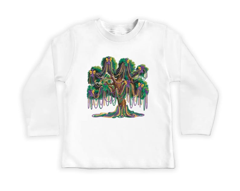Mardi Gras Bead Tree Baby Sweatshirt, Mardi Gras Festival Gift