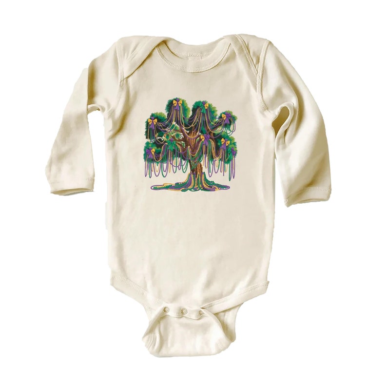 Mardi Gras Bead Tree Baby Sweatshirt, Mardi Gras Festival Gift