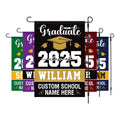 Personalized Graduation Garden Flag, Double Sided, Custom Name & School, Outdoor Graduation Decoration 2025 Yard Sign, Class of 2025 Flag