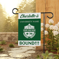 Personalized College Bound Garden Flag, Double Sided Custom University, College Logo, Class of 2024 Flag, School Graduation 2025 Yard Sign