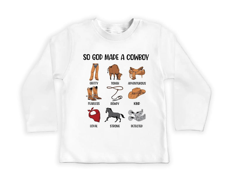 So God Made a Cowboy Baby Bodysuit, Country Cowboy Baby