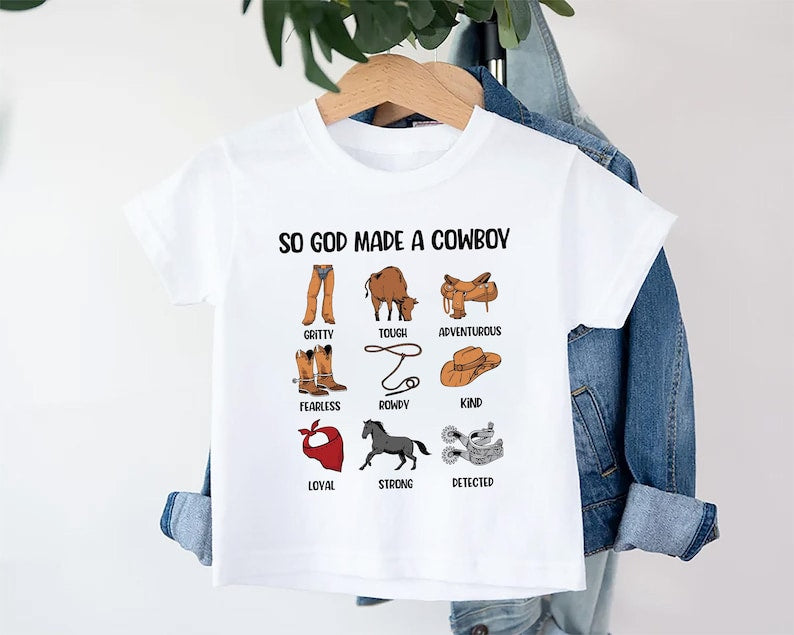 So God Made a Cowboy Baby Bodysuit, Country Cowboy Baby