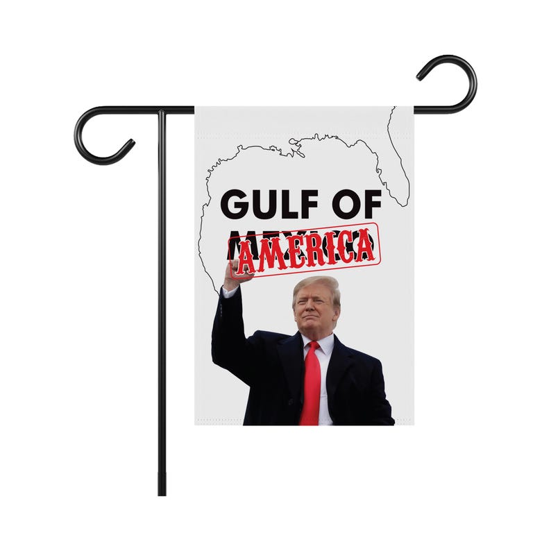 Gulf of America Garden Flag, 12x18 Inch Double Sided, Trump Won Get Over It Lawn Flag, 45 47 President Donald Trump Flag, Trump Won Flag
