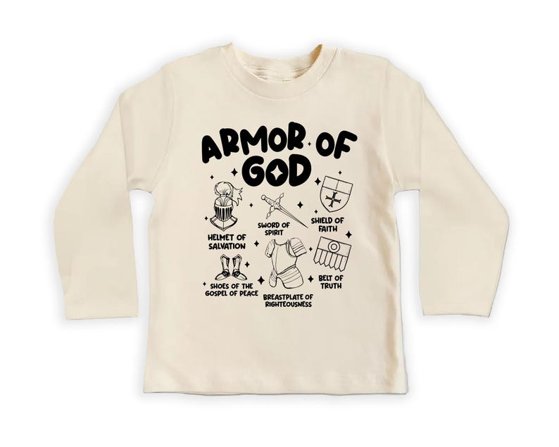 Armor of God Baby Bodysuit, Faith-Based Kids Gift for Baptism