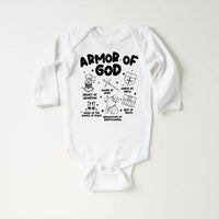 Armor of God Baby Bodysuit, Faith-Based Kids Gift for Baptism
