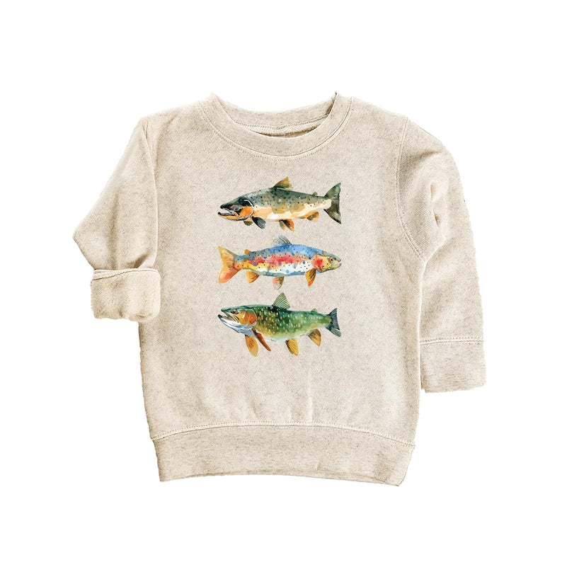 Trout Fishing Baby Shirt, Outdoor Kids Outfit