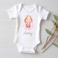 Personalized Easter Bunny Baby Bodysuit, Adorable Kids Easter Gift