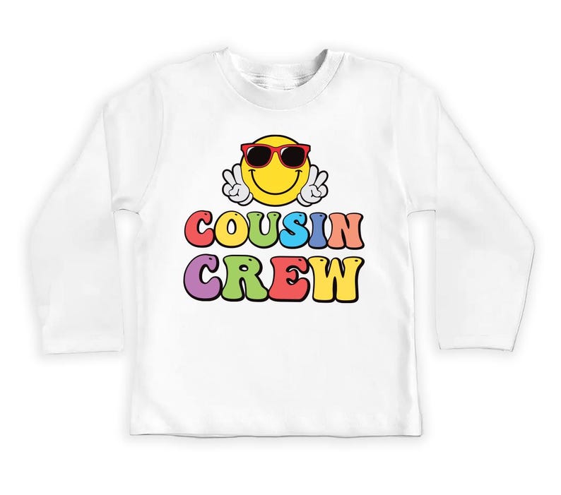 Cousin Crew Smiley Face Baby Bodysuit, Cousin Beach Vacation Gift