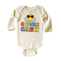 Cousin Crew Smiley Face Baby Bodysuit, Cousin Beach Vacation Gift