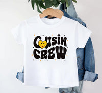 Cousin Crew Smiley Face Baby Sweatshirt, Cousin Beach Vacation Gift