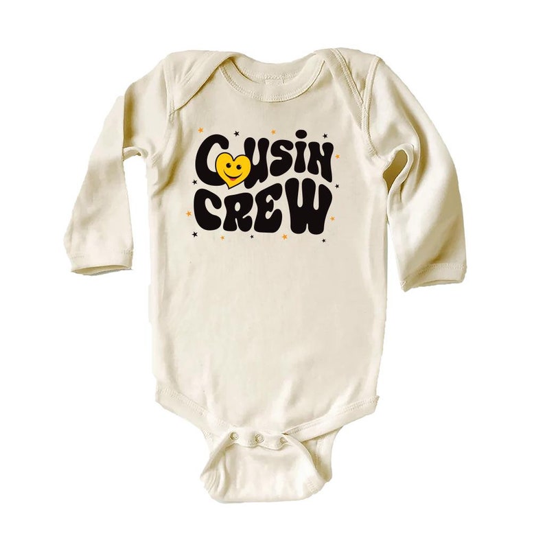 Cousin Crew Smiley Face Baby Sweatshirt, Cousin Beach Vacation Gift