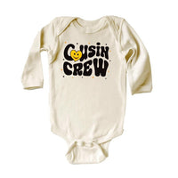 Cousin Crew Smiley Face Baby Sweatshirt, Cousin Beach Vacation Gift