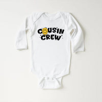 Cousin Crew Smiley Face Baby Shirt, Cute Matching Cousins Family Reunion Gift
