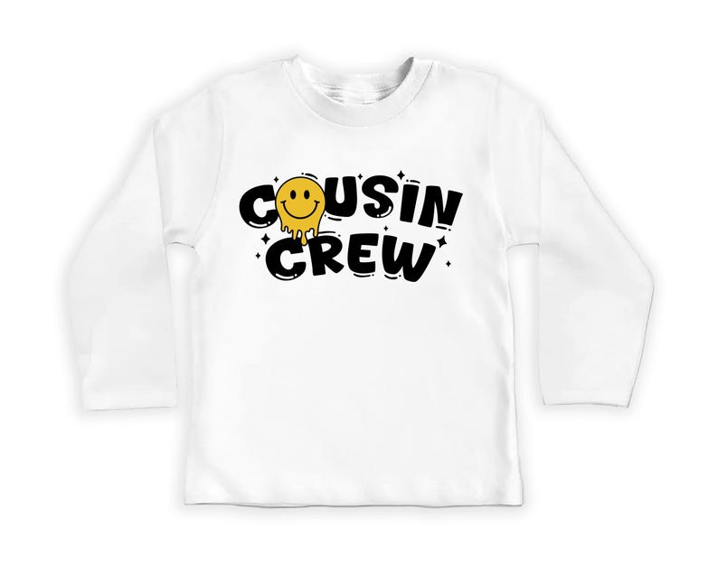 Cousin Crew Smiley Face Baby Shirt, Cute Matching Cousins Family Reunion Gift