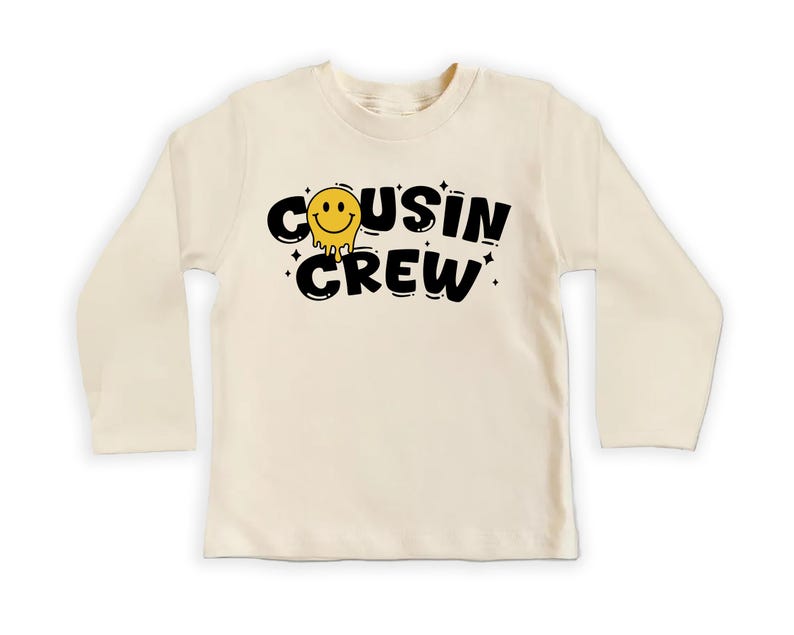 Cousin Crew Smiley Face Baby Shirt, Cute Matching Cousins Family Reunion Gift
