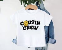 Cousin Crew Smiley Face Baby Shirt, Cute Matching Cousins Family Reunion Gift