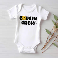 Cousin Crew Smiley Face Baby Shirt, Cute Matching Cousins Family Reunion Gift
