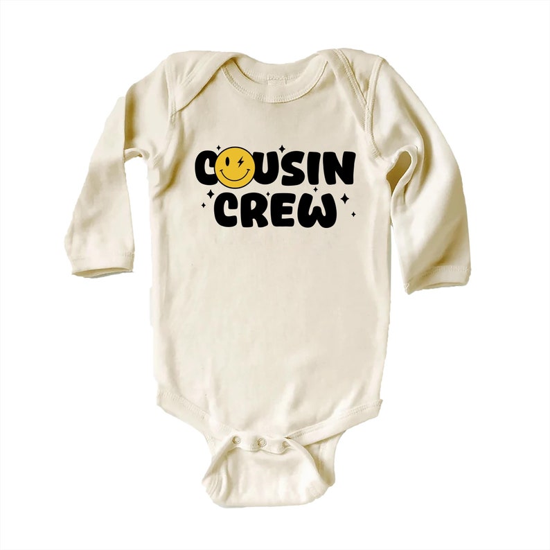 Cousin Crew Smiley Face Baby Shirt, Cute Matching Cousins Family Reunion Gift