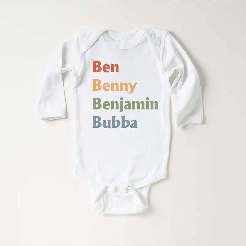 Boy Nickname Baby Shirt, Cute Vintage Baby Clothes
