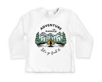 Adventure Awaits Let's Go Find It Baby Bodysuit, Camping Nature Explore Gift