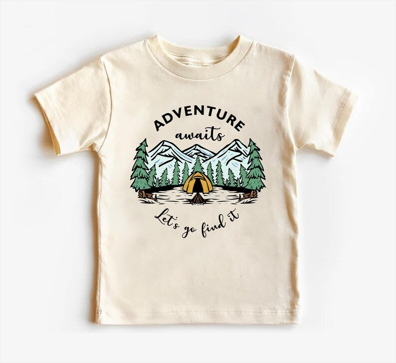 Adventure Awaits Let's Go Find It Baby Bodysuit, Camping Nature Explore Gift