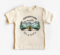 Adventure Awaits Let's Go Find It Baby Bodysuit, Camping Nature Explore Gift