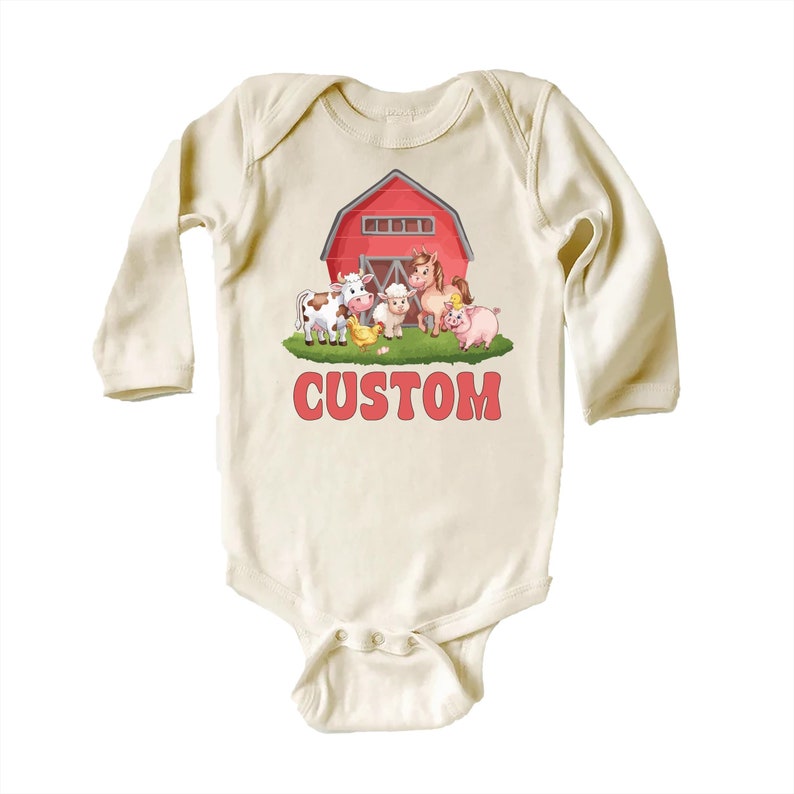Farm Life Baby Sweatshirt, Custom Farm Name Outfit