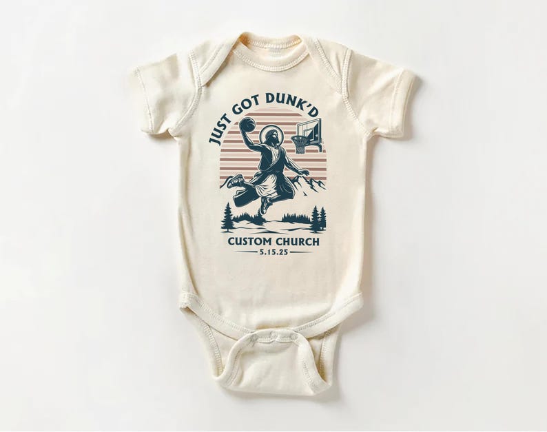 Just Got Dunked Funny Baptism Baby Bodysuit, Baby Shirt, Toddler Sweatshirt - Custom Christening Outfit