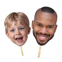 Custom Big Large Face Fans With Wooden Handle, Wedding Heads, Bachelorette Groom Face, Graduation Head, Birthday Head Fans, Head on a Stick