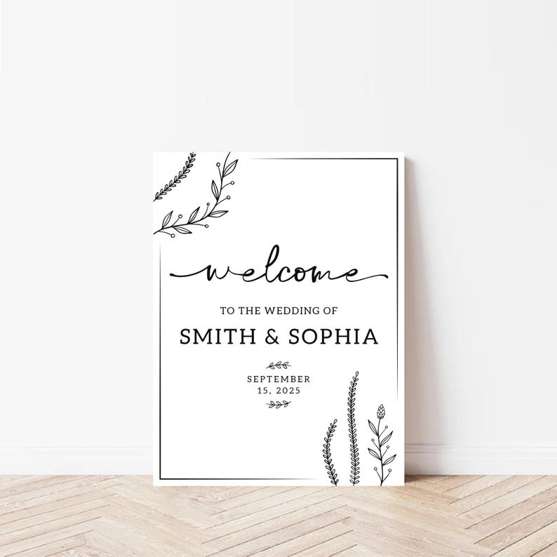 Wedding Welcome Sign, Personalized Wedding Sign, Welcome to the Wedding Sign
