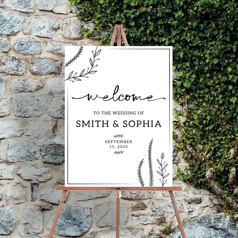Wedding Welcome Sign, Personalized Wedding Sign, Welcome to the Wedding Sign