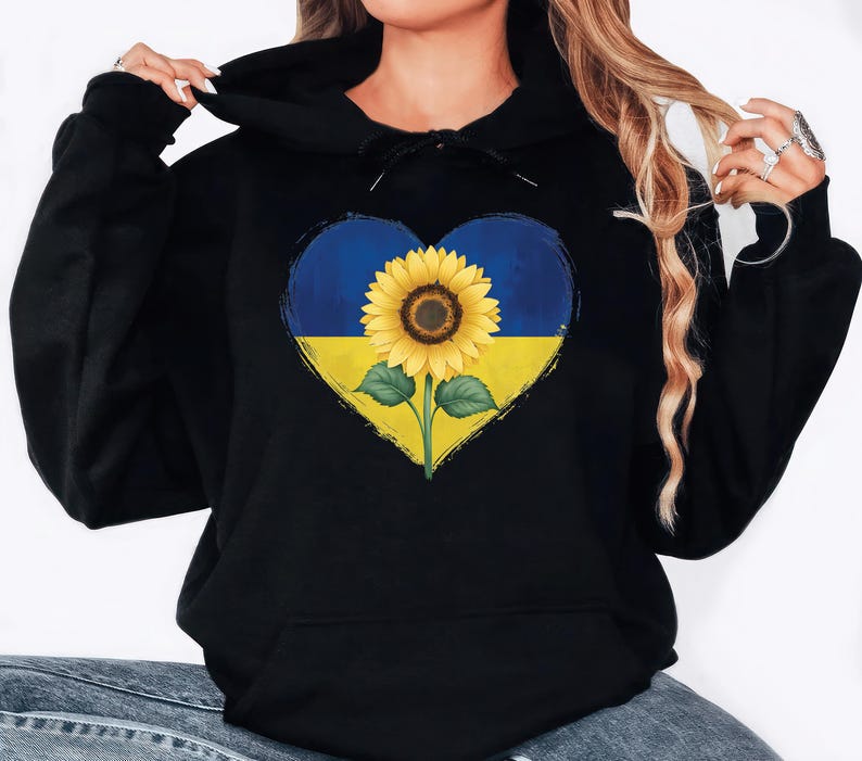 Sunflower Ukraine Hoodie, Ukraine Support Outfit