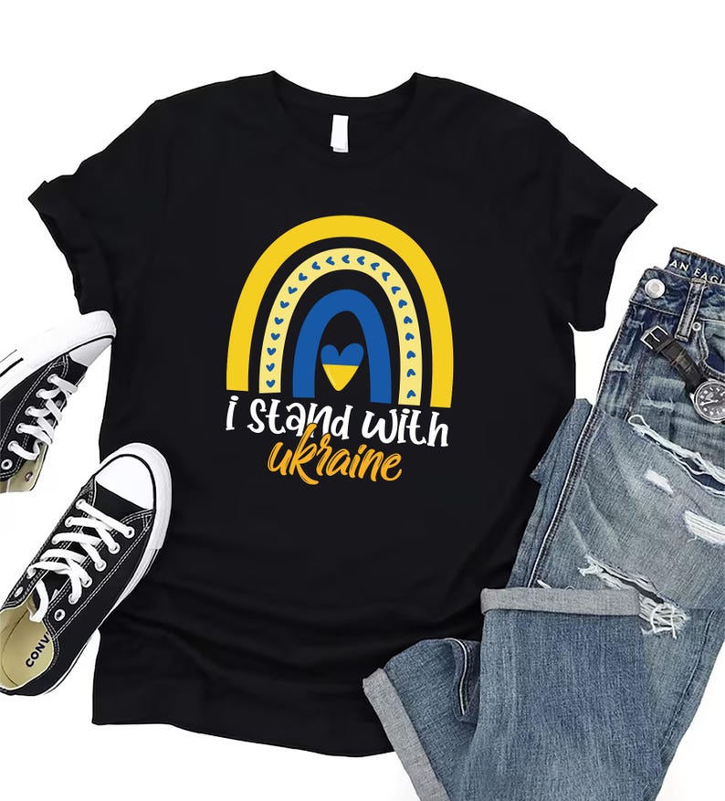 I Stand With Ukraine Short Sleeve T-Shirt