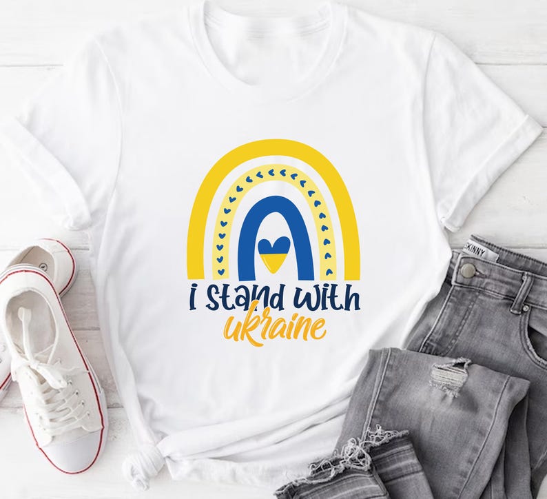 I Stand With Ukraine Short Sleeve T-Shirt