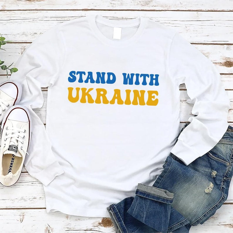 Stand With Ukraine Long Sleeve Shirt, Ukraine Support Outfit