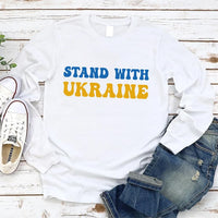 Stand With Ukraine Long Sleeve Shirt, Ukraine Support Outfit
