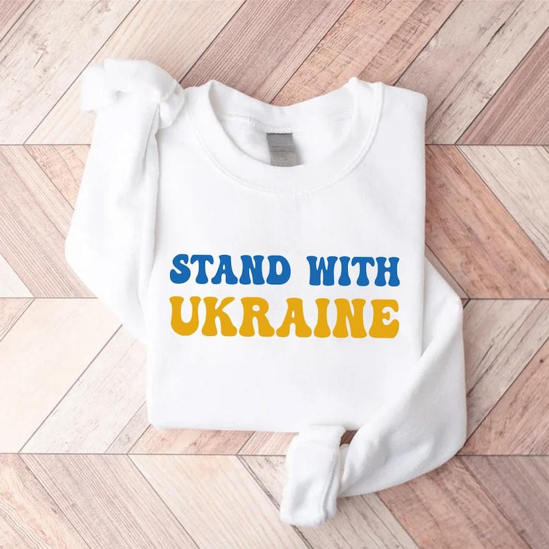 Stand With Ukraine Sweatshirt, Ukraine Support Outfit
