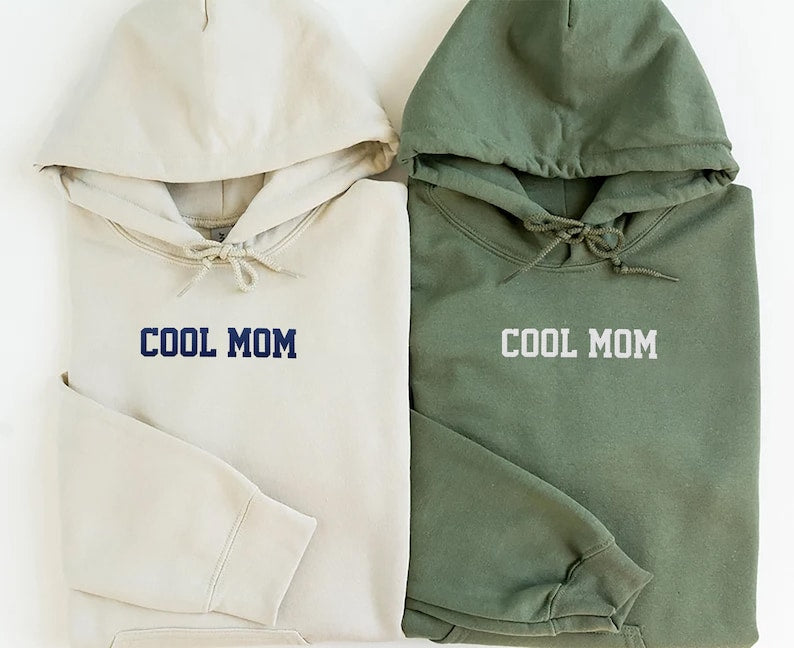 Embroidered Cool Mom Hoodie