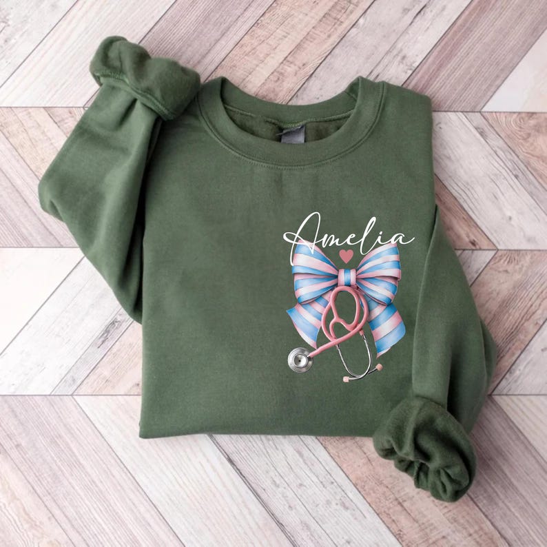 Personalized Labor and Delivery Nurse Sweatshirt, Custom OB Nurse ...