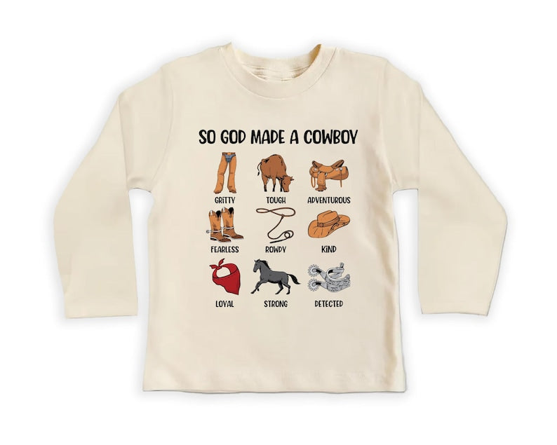 So God Made a Cowboy Baby Bodysuit, Country Cowboy Baby