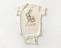 Girls Easter Baby Bodysuit, Baby Shirt, Toddler Sweatshirt - Personalized Spring Outfit