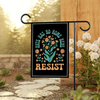 Resist Garden Flag, 12x18 Inch Double Sided, Resist Hate Flag, Anti-Trump, Pro Women's Rights Flag, Resist Racism Flag, Resist Fascism Flag