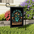 Resist Garden Flag, 12x18 Inch Double Sided, Resist Hate Flag, Anti-Trump, Pro Women's Rights Flag, Resist Racism Flag, Resist Fascism Flag