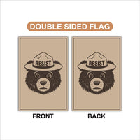 Resist Bear Garden Flag, 12x18 Inch Double Sided, Resist Hate, Anti-Trump, Protect Our National Parks, Resist Racism, Resist Fascism Flag