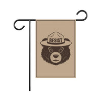 Resist Bear Garden Flag, 12x18 Inch Double Sided, Resist Hate, Anti-Trump, Protect Our National Parks, Resist Racism, Resist Fascism Flag