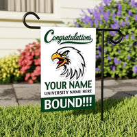 Personalized College Bound Garden Flag, Double Sided Future Graduate Custom Decor, University Bound Yard Sign, Class of 2025 Graduation Flag